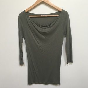 Michael Stars Scoop Neck Olive Tee